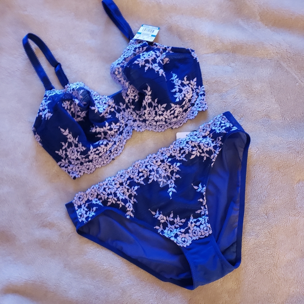 NWT Gorgeous sheer unlined bra and panty